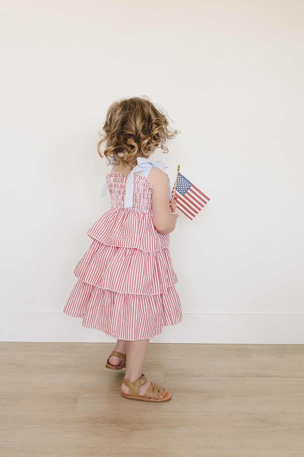 Stripe Ruffle Dress - HoneyBug 