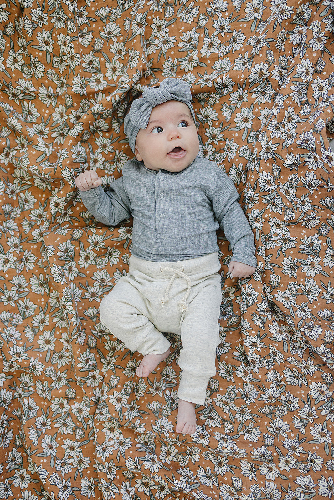 Heather Grey Ribbed Bamboo Head Wrap - HoneyBug 