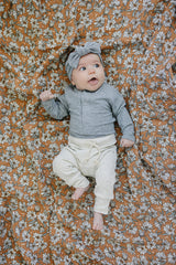 Heather Grey Ribbed Bamboo Head Wrap - HoneyBug 