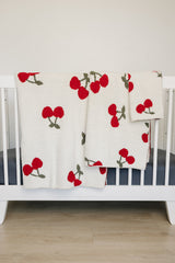 Cherry Plush Blanket - HoneyBug 