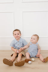 Blue Stripe Button Up Pocket Shirt