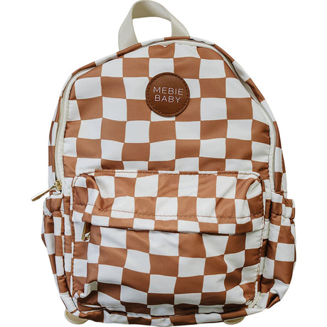 Rust Wavy Checkered Mini Backpack - HoneyBug 