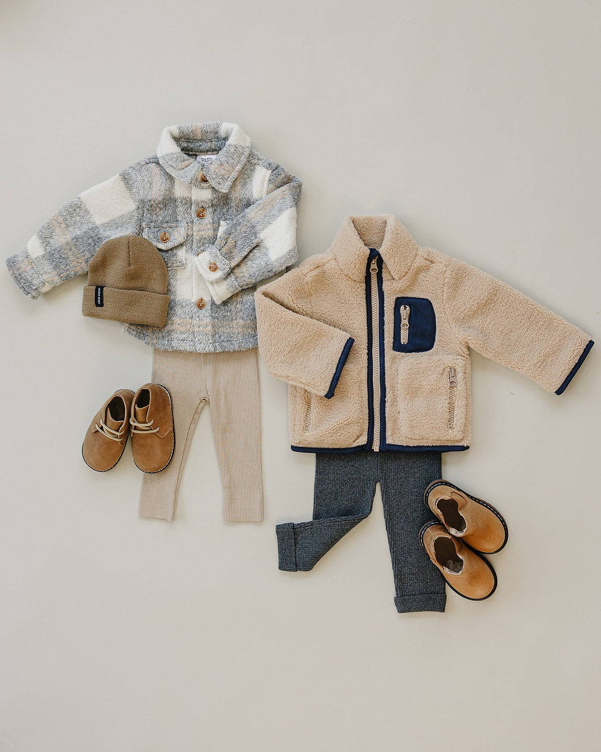 Grey Plaid Shacket - HoneyBug 