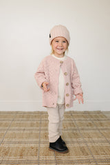 Light Pink Chunky Knit Beanie - HoneyBug 