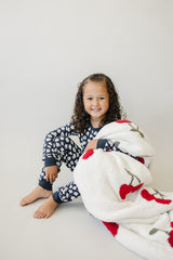 Cherry Plush Blanket - HoneyBug 