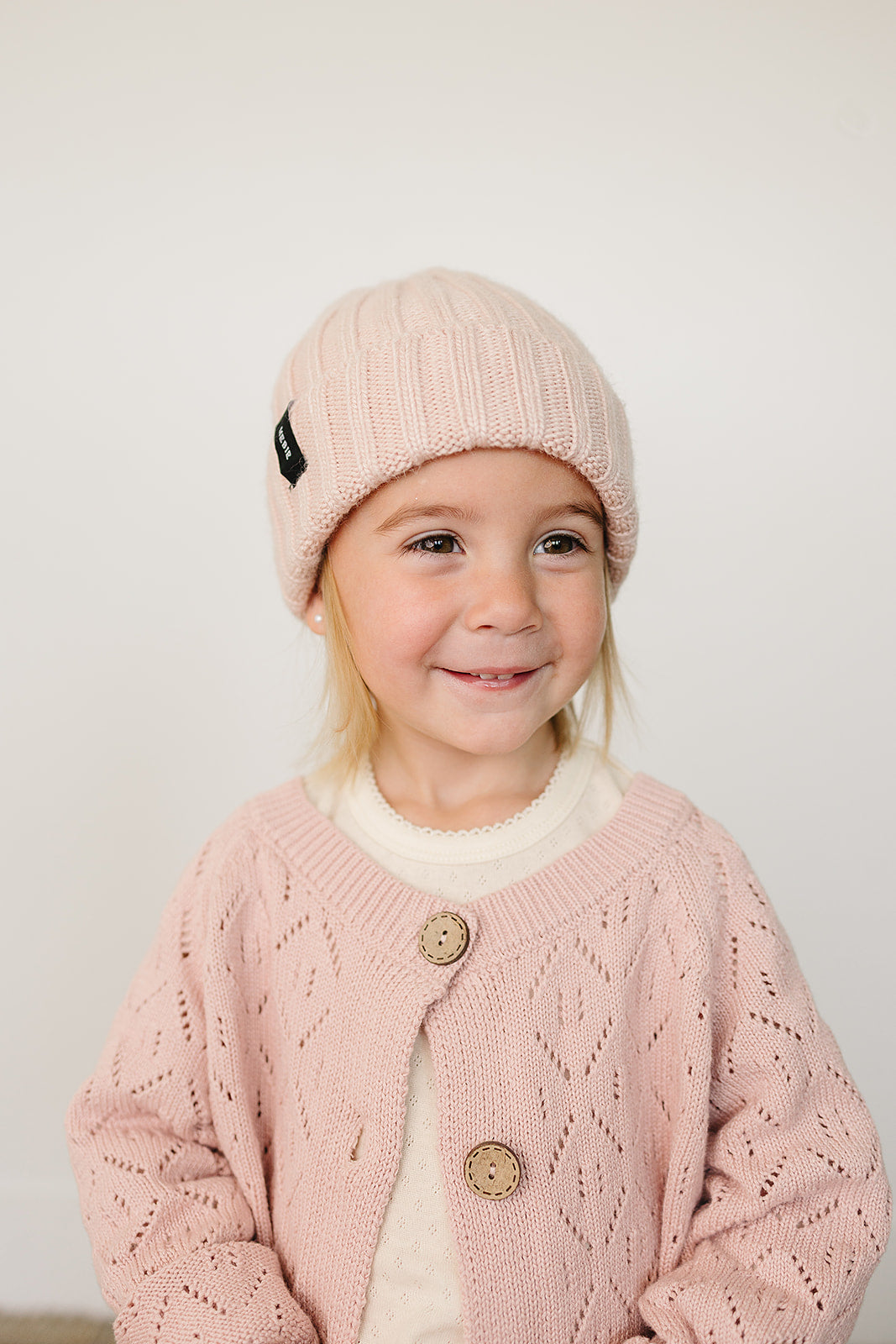 Light Pink Chunky Knit Beanie - HoneyBug 