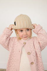 Tan Chunky Knit Beanie - HoneyBug 