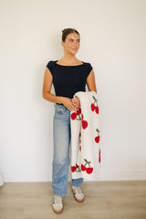 Cherry Plush Blanket - HoneyBug 