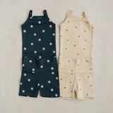 Navy Daisies Tank + Biker Short Set - HoneyBug 