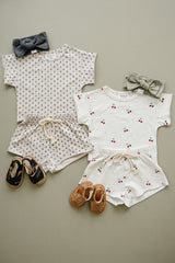 Cherries Short Set - HoneyBug 
