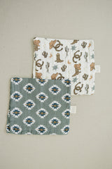Outlaw Cowboy Muslin Burp Cloth - HoneyBug 