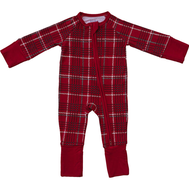 Red Plaid Bamboo Zipper - HoneyBug 