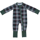Green Plaid Bamboo Zipper - HoneyBug 