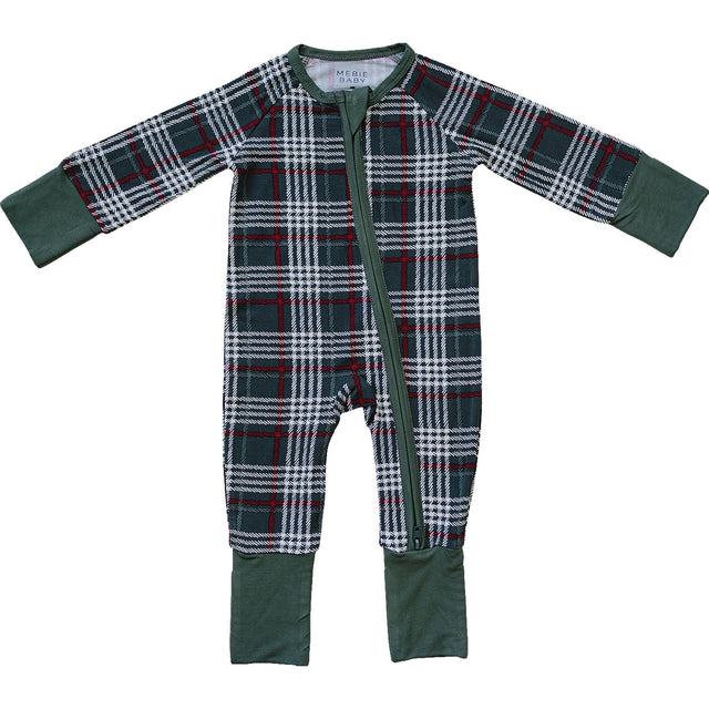 Green Plaid Bamboo Zipper - HoneyBug 