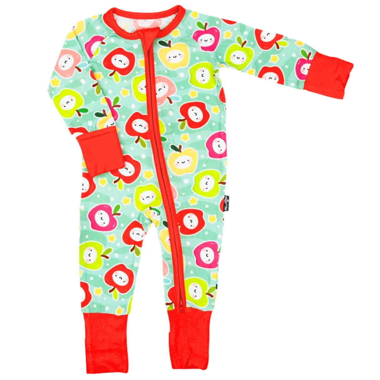 ZIP ROMPER - Kawaii Apple - HoneyBug 