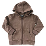 ZIP HOODIE- Bark Snow Wash - HoneyBug 