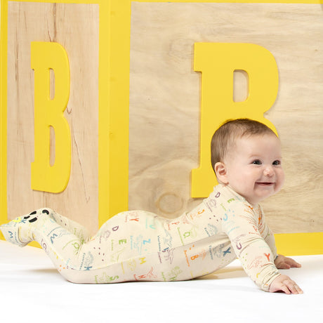 Dino ABC Bamboo Convertible Footie - HoneyBug 