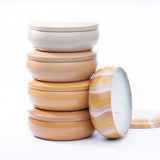 Groovy Swirl Tin: Amber + Ginger + Jasmine 14 oz Candle - HoneyBug 