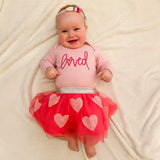 Loved Valentine's Day Long Sleeve Bodysuit - Pink - HoneyBug 