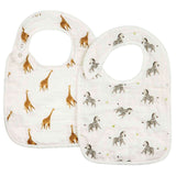 Giraffe & Zebra Bib Set - HoneyBug 