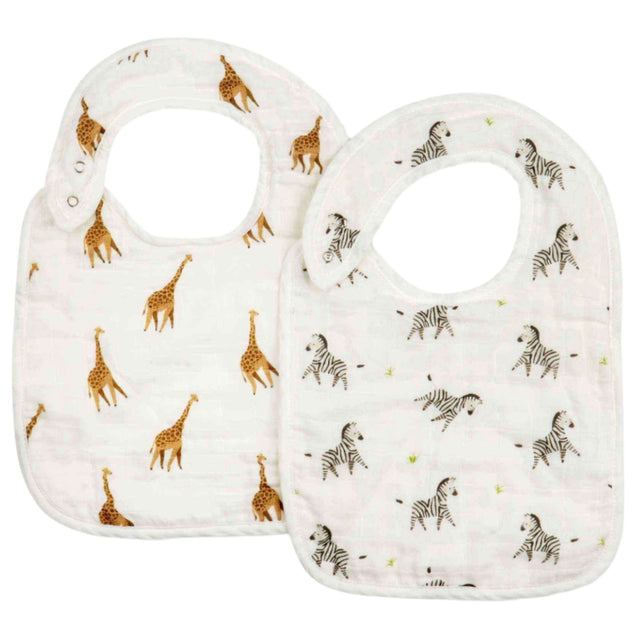 Giraffe & Zebra Bib Set - HoneyBug 