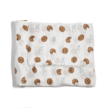 Bamboo Muslin Swaddle Blanket in The Fun-gis - HoneyBug 