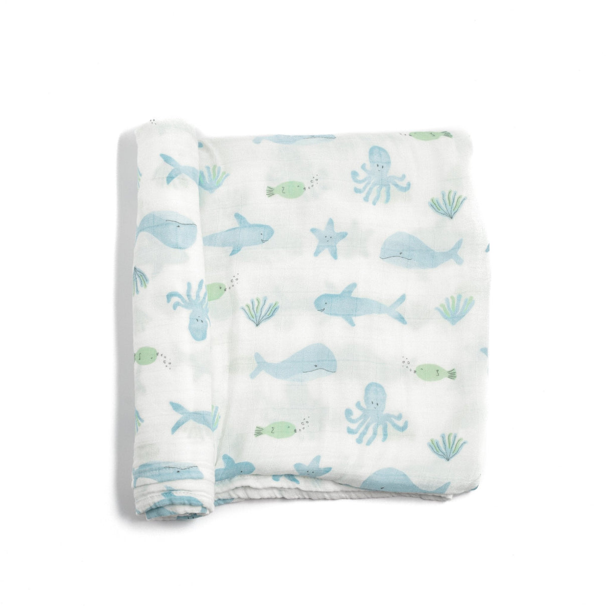 Bamboo Muslin Swaddle Blanket in The Fun-gis - HoneyBug 