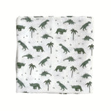 Bamboo Muslin Swaddle Blanket in The Fun-gis - HoneyBug 