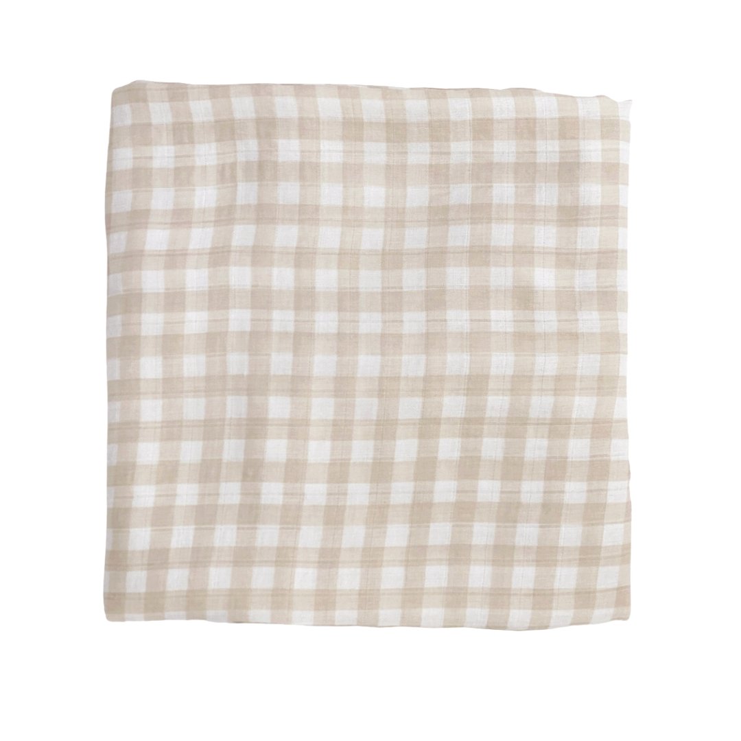 Bamboo Muslin Swaddle Blanket in The Fun-gis - HoneyBug 