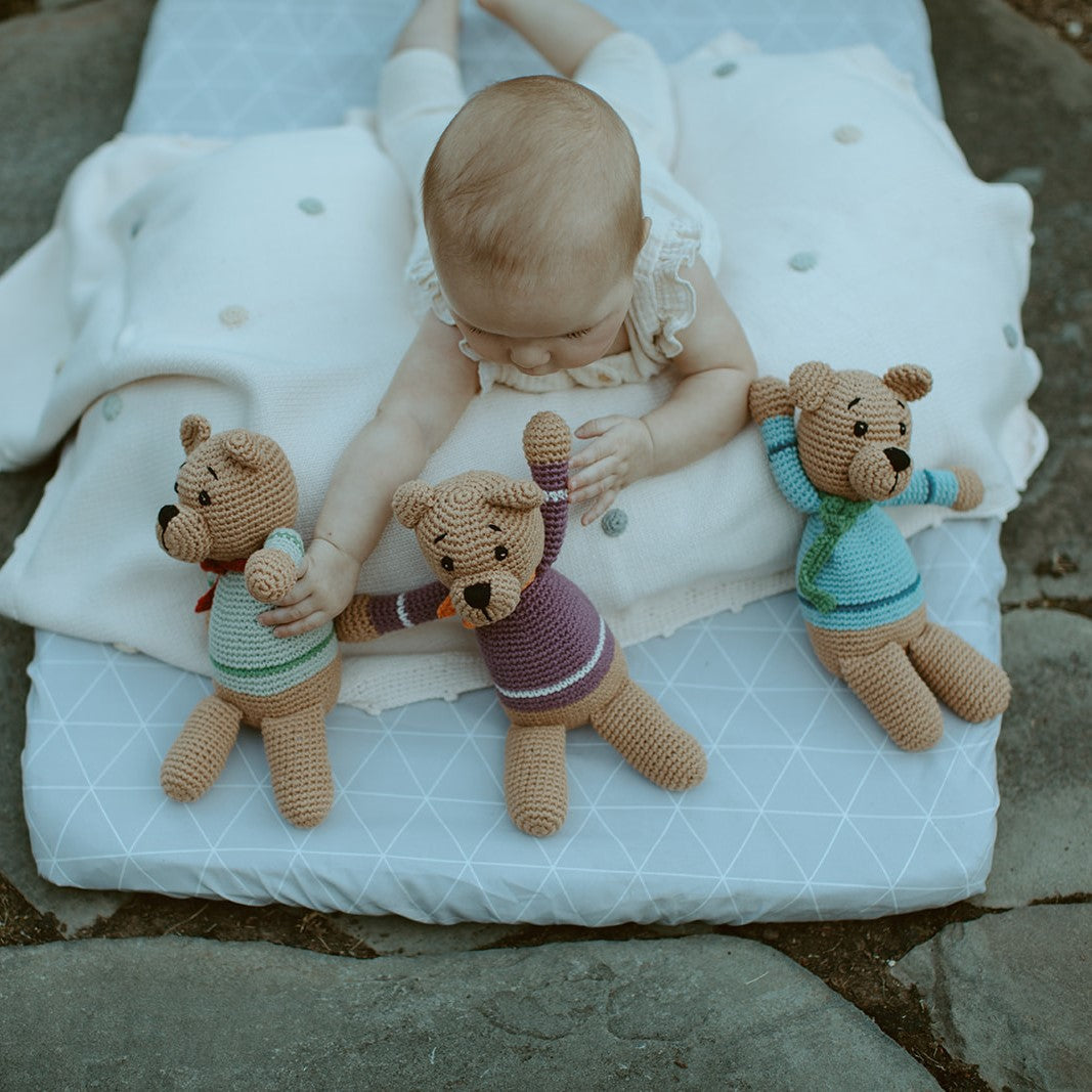 Teddy Bear Rattle - HoneyBug 