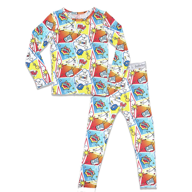 Comic Hero Bamboo Kids Pajamas - HoneyBug 