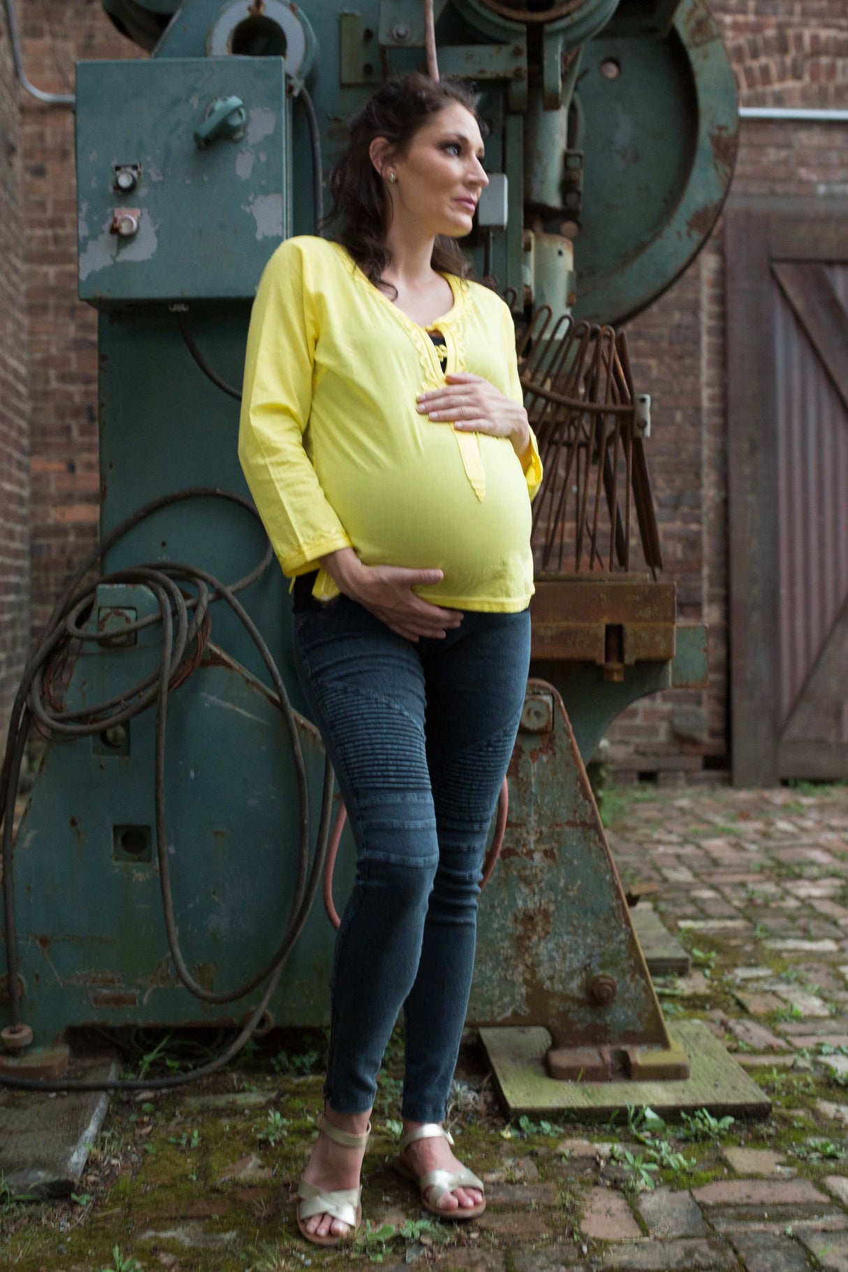 Billie Jean Moto Maternity Leggings - HoneyBug 