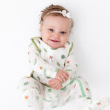 Tropical Palms & Bird of Paradise Bib Set - HoneyBug 