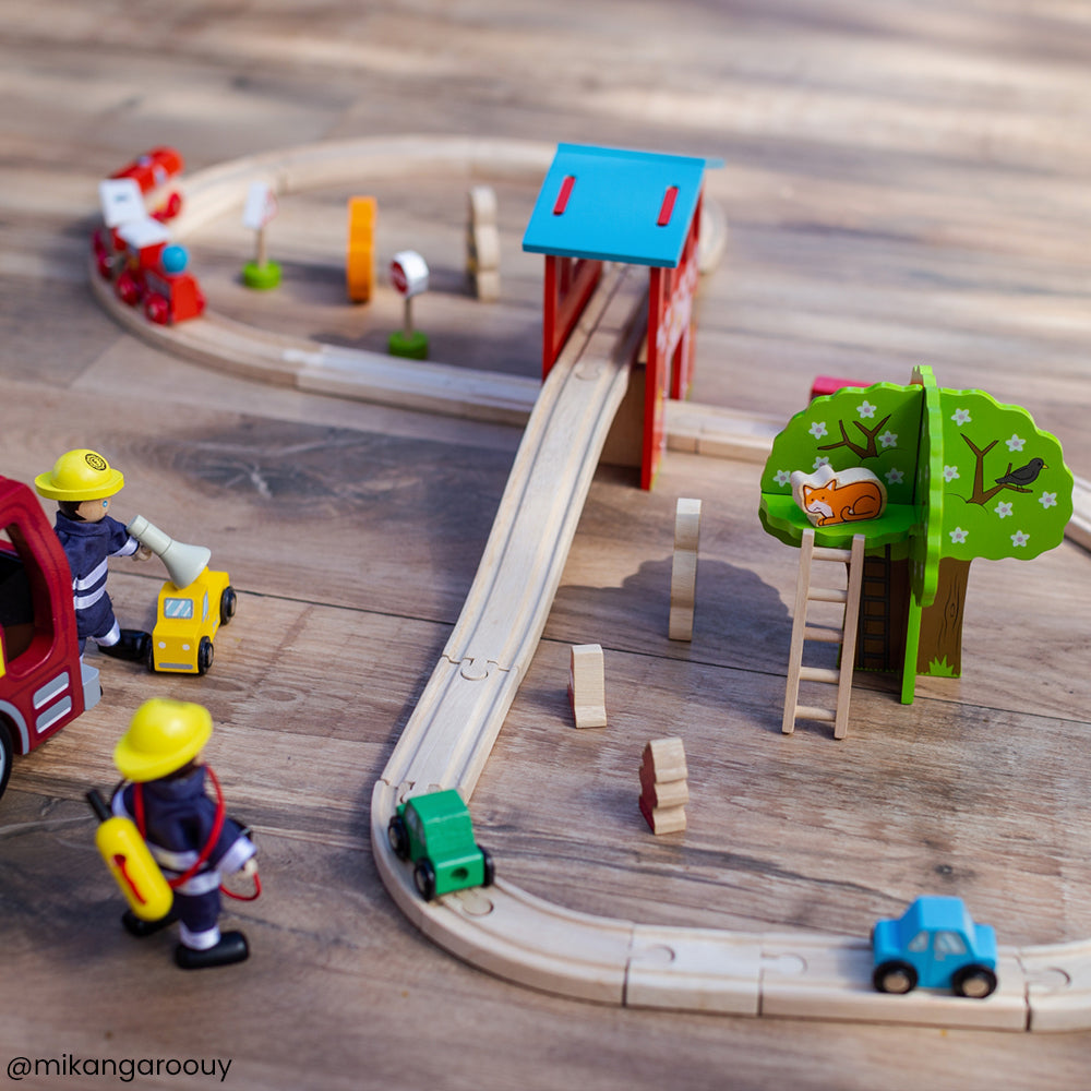 Fire Station Train Set - HoneyBug 