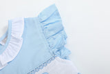 Blue Big Sister Smocked Dress