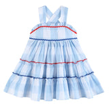 Blue Gingham Layered Sundress