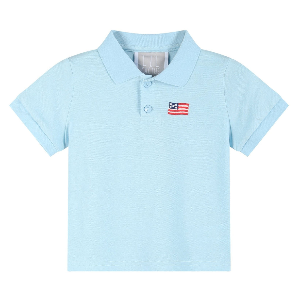 Blue USA Flag Polo Shirt