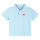 Blue USA Flag Polo Shirt