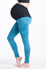 Blue Crush Moto Maternity Leggings - HoneyBug 