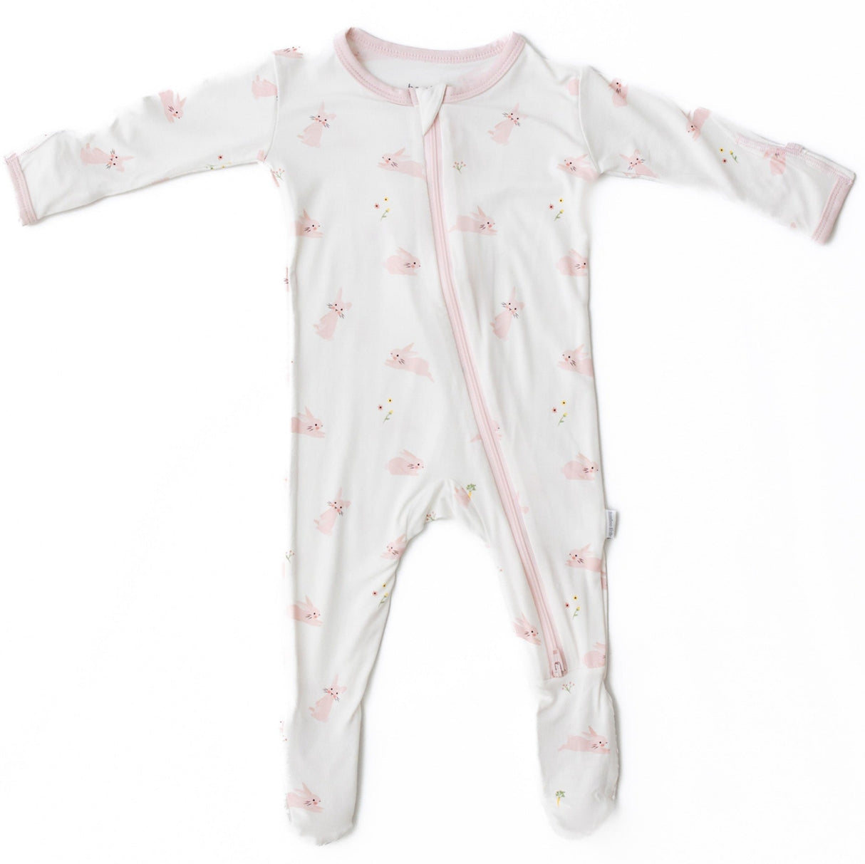 Bunny Zippered Footie - HoneyBug 