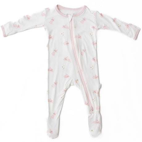 Bunny Zippered Footie - HoneyBug 