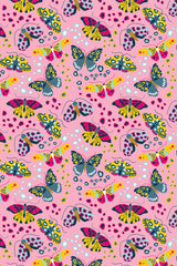 Stretchy Short Sleeve Twirl Dress - Butterflies - HoneyBug 