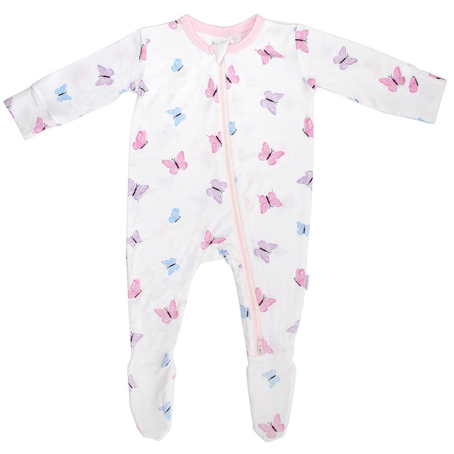 Butterfly Zippered Footie - HoneyBug 