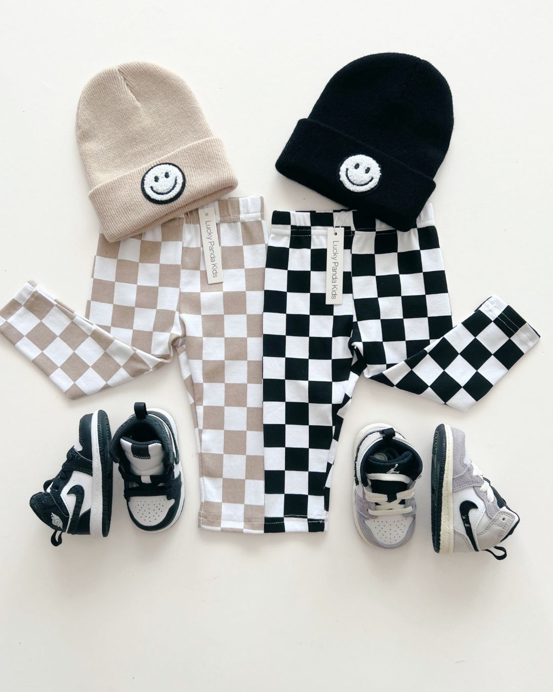 Checkered Leggings | Black - HoneyBug 