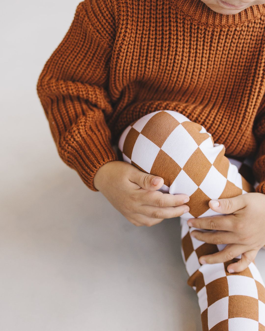 Checkered Leggings | Copper - HoneyBug 