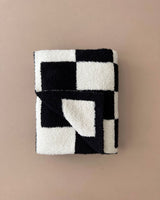 Checkered Plush Blanket | Black - HoneyBug 