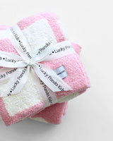 Checkered Plush Blanket | Pink - HoneyBug 