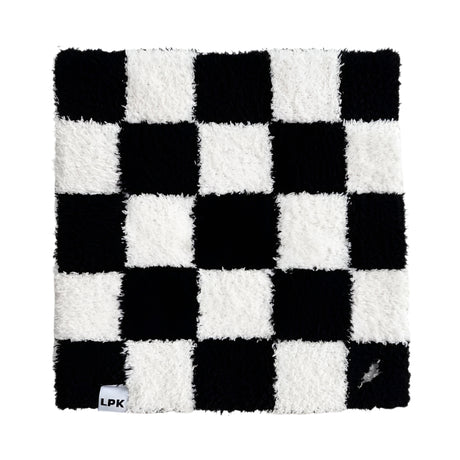 Checkered Plush Lovey | Black - HoneyBug 