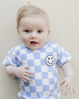 Checkered Shorts Set | Blue - HoneyBug 
