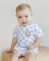 Checkered Shorts Set | Blue - HoneyBug 